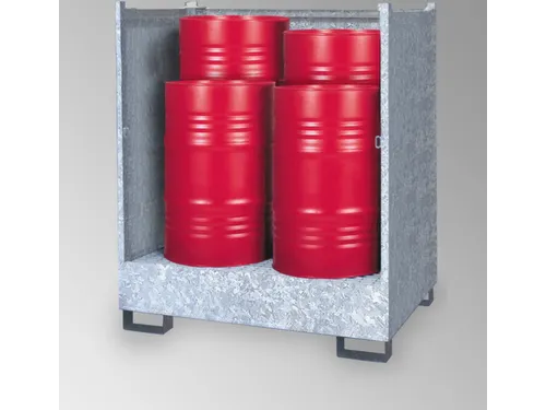 Opvangbak 4x 200l 220l 1320x1410x 1290mm 3 Wanden