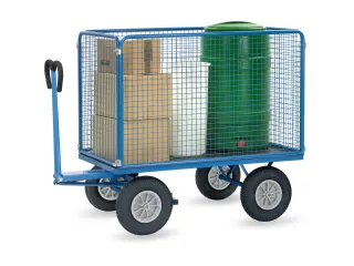 Handtrekwagen 6445P 750kg 1535x895mm draadgaas polyurethaan wielen - 4