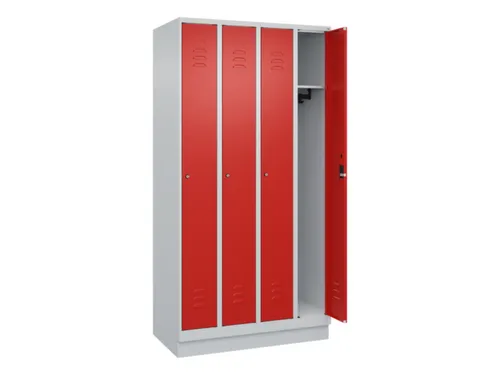 locker,HxBxD 1950x1000x500mm,4vak,vak B 250mm,cil.-slot,sokkel