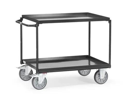 Tafelwagens 2 Etages Staalplaat 4822 Ral7016 400kg 1000x700mm