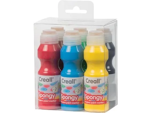 Creall Spongy Grote acrylverf stempelstiften 6 stuks 70ml assorti