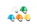 Veiligheidshelm 3M 53-62cm Uvicator en pinverstelling geel