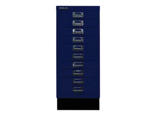 kantoor-ladekast HxBxD 670x279x380mm 10 laden romp oxfordblauw staal - 2