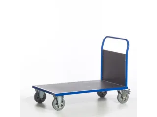 Platformwagen 1000kg Laadvlak Lxb 1200x800mm 1 Kopwand Ral 5010 - 6