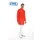 pp non woven bezoekersjas rood Maat L 30grams klittenband 100 Stuks