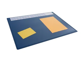 Schrijfonderlegger Blauw 650x500 mm met transparant afdekvel PP - 2