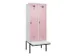 locker met bank,voor scheiding van kleding,HxBxD 2120x800x815mm,2vak