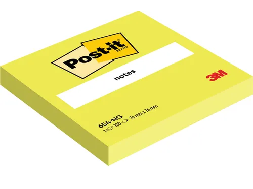 Memoblok 3M Post-it 654 76x76mm neon groen