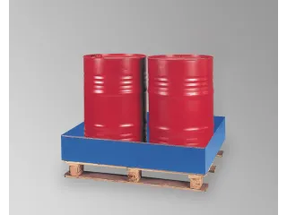 Palletopzetbak 2x 200l Opvangvol. 210l Staal 240x 1250x 820mm Ral 5015 - 1