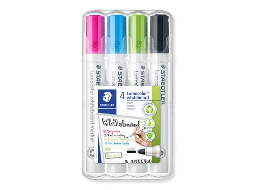 Whiteboardmarker Staedtler Lumocolor 351 set à 4 stuks fun assorti