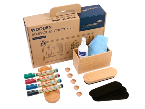 Whiteboard accessoire starter kit Legamaster WOODEN 17 stuks