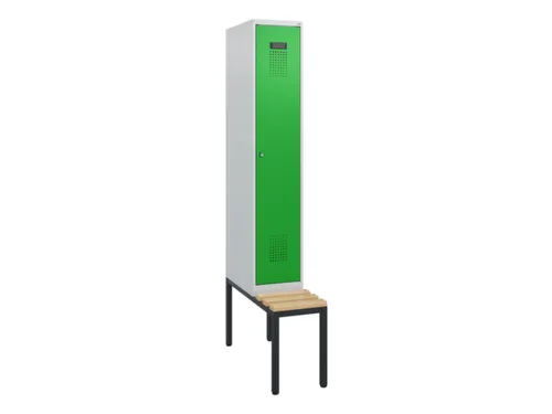 locker met bank,HxBxD 1950x300x815mm,1vak,vak B 300mm,cilinderslot