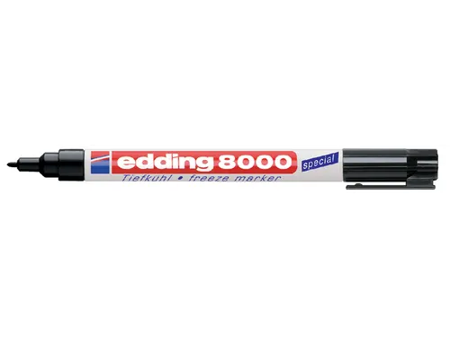 Viltstift Edding 8000 Diepvriesmarker Rond 1mm Zwart