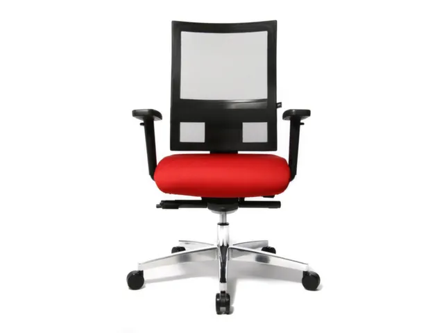 Bureaustoel Sitness 60 Netrug Zwart Rood