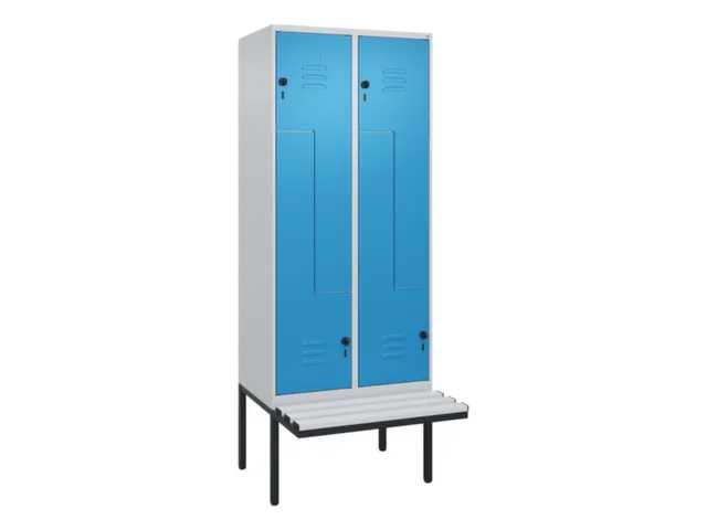 Z-garderobekast,HxBxD 2120x800x815mm,4vak,vak B 400mm,draaigrendel