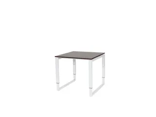 Domino Plus Bureau Hoogte Verstelbaar 800x800mm Logan Eiken Wit O-Poot - 1