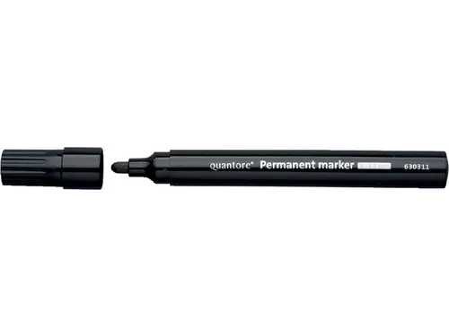 Quantore Permanent marker rond 1-1.5mm zwart