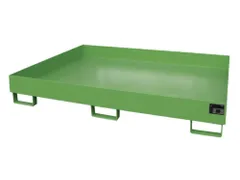 stellingopvangbak,opvangvol. 240l,HxBxD 250x1750x1300mm,staal,RAL6011