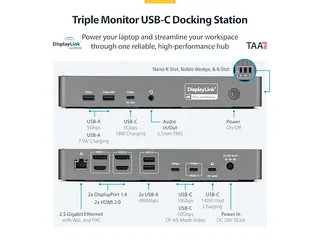 StarTech.com DK30C2DPEPRUE laptop dockingstation - 2