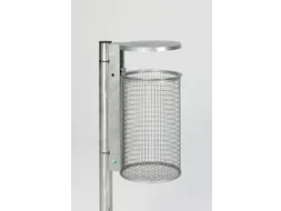Afvalbak van draadgaas,v. buiten,50l,HxØ 740x430mm,romp verzinkt