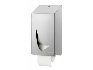 Toiletpapier Dispenser RVS Voor 2 rollen Kokerloos Toiletpapier - 1