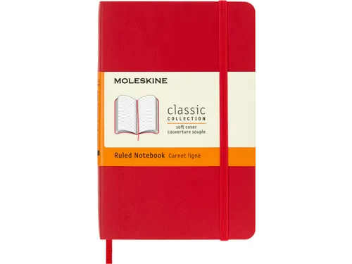 Moleskine Colored Soft Cover Classic Notebook A6 Notitieboek lijn Rood
