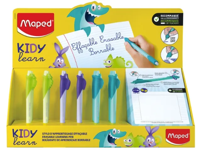 Oefenpen Maped Kidy Learn Magic uitwisbaar display à 18 stuks assorti