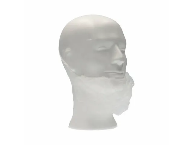 Masque à barbe PP non tissé Blanc 1 élastique 10x100 pièces