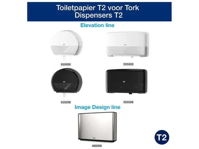 Toiletpapier Tork T2 120280 Advanced 2-laags 170m Mini Jumbo