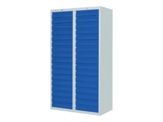 ladekast HxBxD 1800x1000x500mm 34laden RAL7035 front RAL5010 - 2