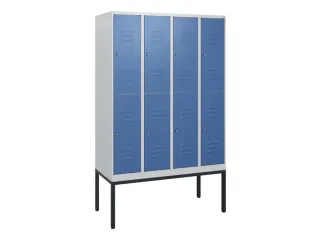 dubbeldekse locker,HxBxD 1950x1200x500mm,4x2vak.,vak B 300mm,cil.-slot - 1