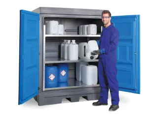 PE-vatenkast,v. aquatox./agressieve stoffen,HxBxD 1980x1560x1080mm - 2