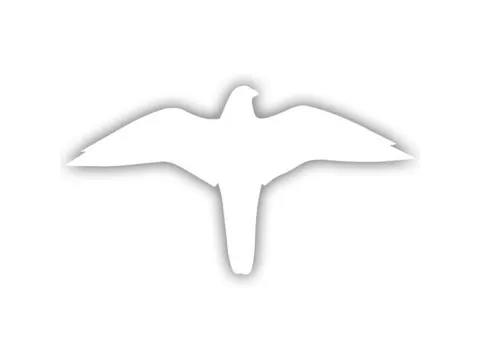 sticker,Valk,PVC,wit,zelfklevend,HxB 139x259mm