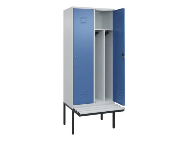 locker voor scheiding van kleding,HxBxD 2120x800x815mm,2vak