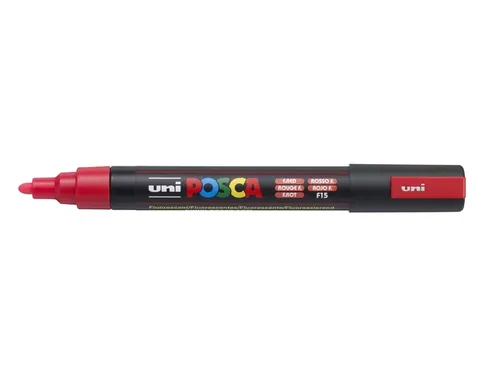 Verfstift Posca PC5M Medium Punt 1,8-2,5mm fluor rood