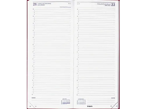 Agenda 2027 Brepols Saturnus Lima 1dag/1pagina bordeaux