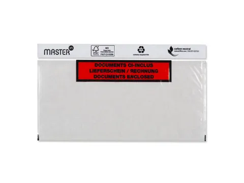 Paklijstenvelop Documents Enclosed 240x140mm Transparant Bedrukt