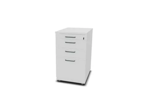 Staand Ladeblok Hxbxd 720x430x600mm 2 Laden 1 Materiaallade Bl-wit