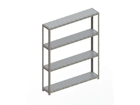 Breedvakstelling 2470x2000x400mm Vaklast 500kg 4 Stalen Legborden