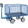 Handtrekwagens 6433v 700kg 1200x800mm Draadgaas Massief Rubber