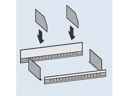 Verdeelschotten,HxBxD 110-200x1000x400mm,staal verzinkt