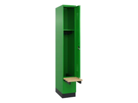 locker met bank,HxBxD 1950x300x815mm,1vak,vak B 300mm,cilinderslot