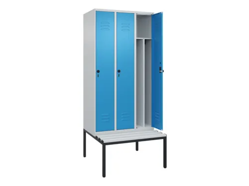 locker voor scheiding van kleding,HxBxD 2120x900x815mm,3vak