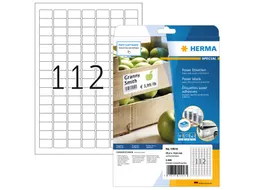 HERMA 10916 Power Etiketten A4 25,4x16,9mm Wit 2800 stuks