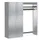 locker met kapstok,HxBxD 1950x1850x480mm,romp RAL7035,front RAL7035