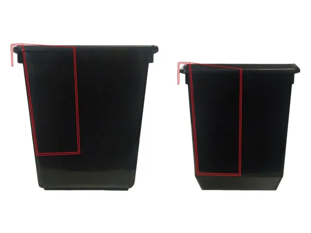 Bac pour corbeille carrée et conique bleu