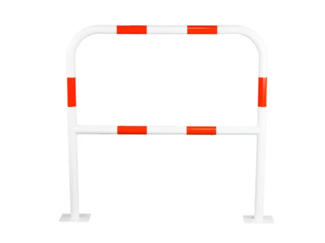 beschermbeugel,v. binnen/buiten,HxBxD 1000x1000x150mm,staal,wit/rood