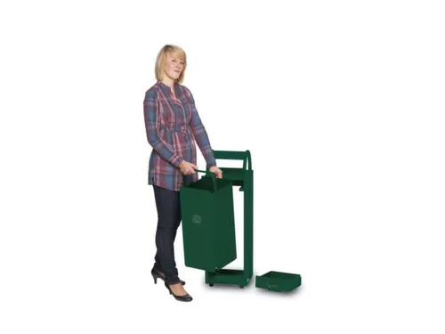 Combi-Asbak 5/35 liter Groen 960x300x250 Overkapping Verzinkt