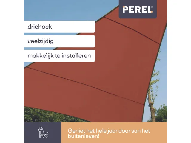 Zonnezeil Driehoek 5x5x5m Terracotta