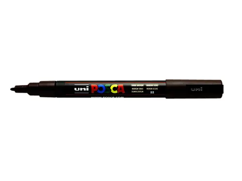 Verfstift Posca PC3M Fijne punt 0,9-1,3mm Donkerbruin